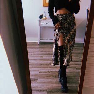 Zara snakeskin skirt with slit